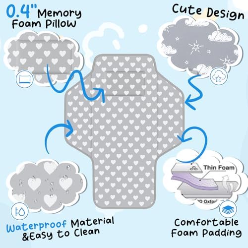 Unfolded PHOEBUS BABY diaper changing station showing waterproof surface