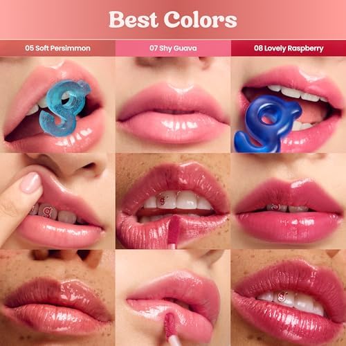 COLORGRAM Fruity Glass Tint 07 Shy Guava | Korean Long Lasting & Waterproof Lip Stain| Glossy Lip Gloss with Lovely Soft Pink Shade | Buildable, Blendable, Moisturizing, Non-Sticky | 0.11 Oz - Image 6