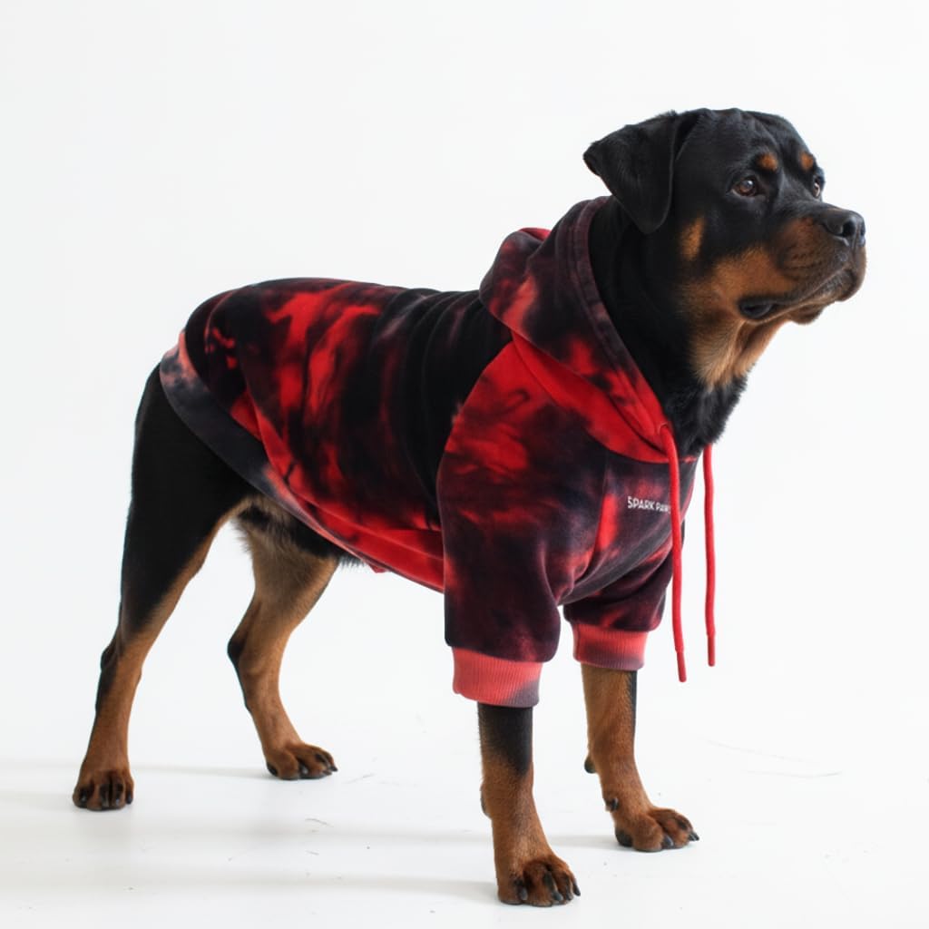 Authentic Spark Paws premium pet clothing sizing and stitch quality presentation.
