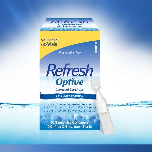 Refresh Optive single use vials for sensitive dry eye relief