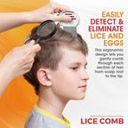 MEDca lice treatment combs displayed in original packaging for kids and adults.