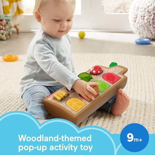 Fisher-Price animal themed sensory toy with real wood accents and interactive toddler switches