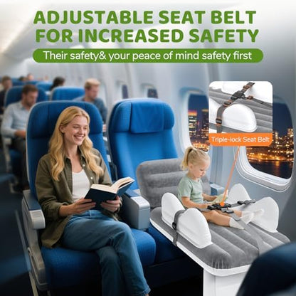 Abdtech inflatable travel bed installed inside a car back seat demonstrating its versatility as a mobile sleeping mat.