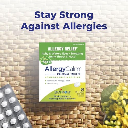 Boiron AllergyCalm non drowsy allergy relief tablets side panel details