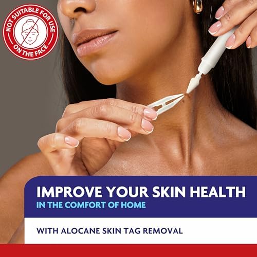 Alocane Skin Tag Removal Kit showing 12 precision-tip applicators for targeted home treatment.