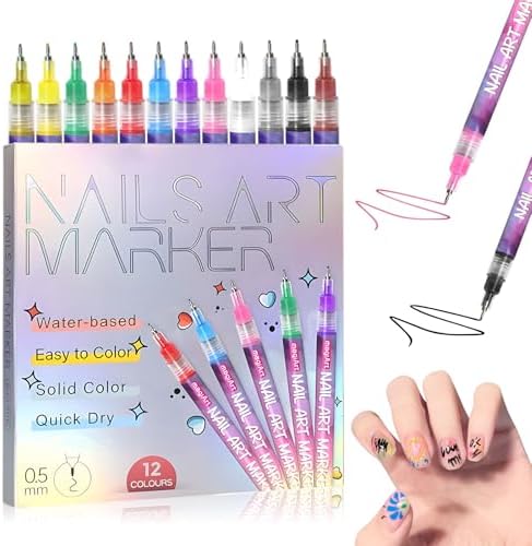 Kinbom fine tip nail markers showing 0.5mm precision