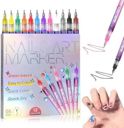 Kinbom fine tip nail markers showing 0.5mm precision