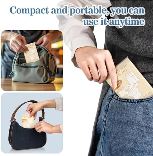 RAINFLOW universal fit travel sanitary barrier roll being flushed into a modern commode
