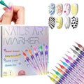 Skywork 12 colors nail art pens set front view packaging