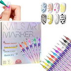 Skywork 12 colors nail art pens set front view packaging