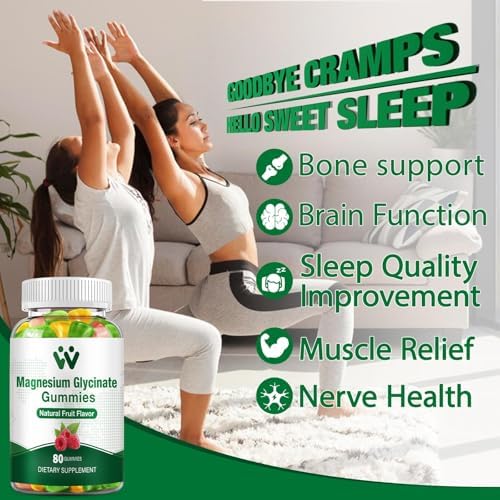 Wachray Magnesium Glycinate Gummies bottle showing supplement facts