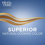 Close up of Clairol Nice 'N Easy box detailing 100 percent gray coverage