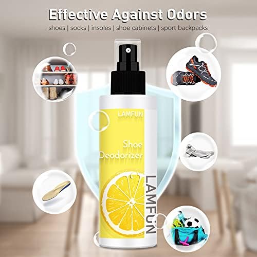 Amino acid formula shoe spray for athletic footwear freshness.