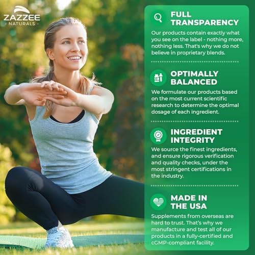 Nutritional supplement bottle of Zazzee tart cherry extract on clean background