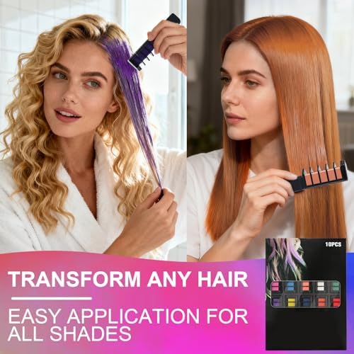 Detailed view of Zankie washable hair chalk comb set packaging
