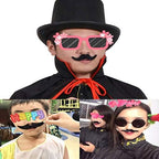 LuckyStar365 bandit and smarty mustache designs close up view