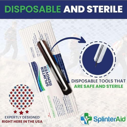 Compact first aid kit essentials featuring SplinterAid for hiking and camping.