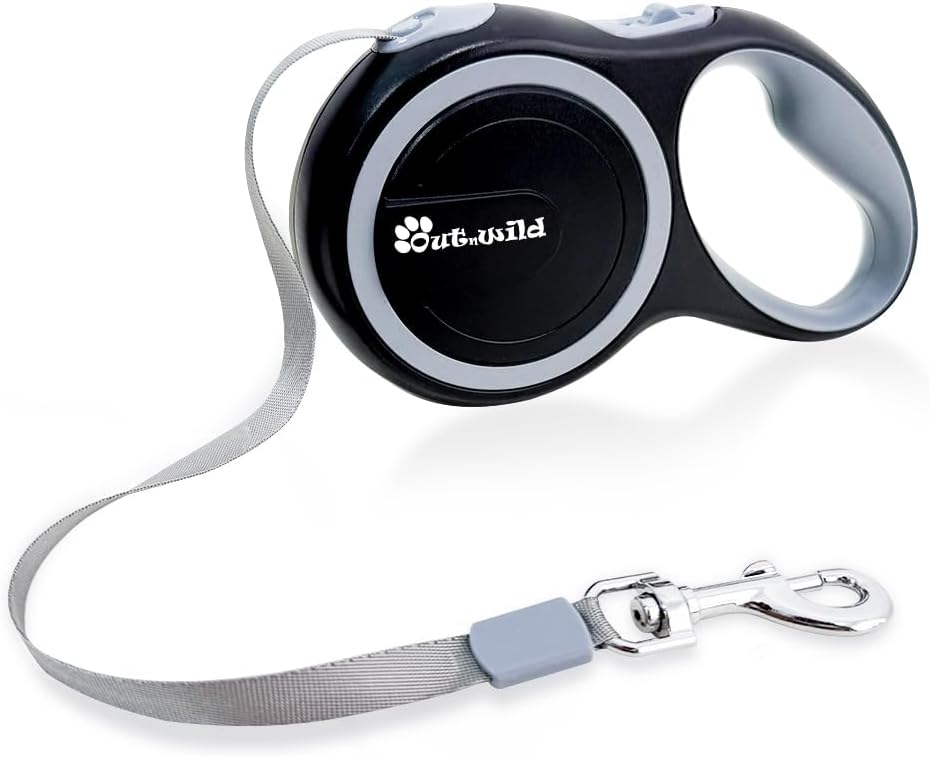 OUTnWILD Retractable Dog Leash - Tangle-Free 360 degrees Design with Anti-Slip Handle | 16 ft Strong Nylon Tape | One Touch Quick-Lock Braking System | for Small/Medium Breeds/Pets Up to 44lbs. (Khaki, M) - Image 9