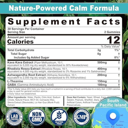 Nextdia zero sugar plant based chewable relaxation supplements close up view.