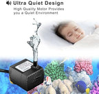 Pulaco aquarium water pump displayed alongside included 3.3 feet flexible tubing