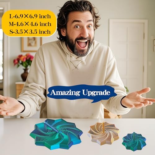 Faumish fractal honeycomb spiral fidget gadget showing integrated handle detail