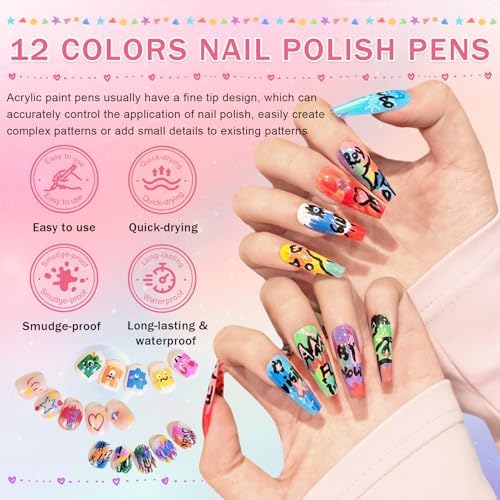 Close up of Ionsgako fine tip nail art pen