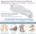 Close up of Dr. Foot transparent arch support insole material.