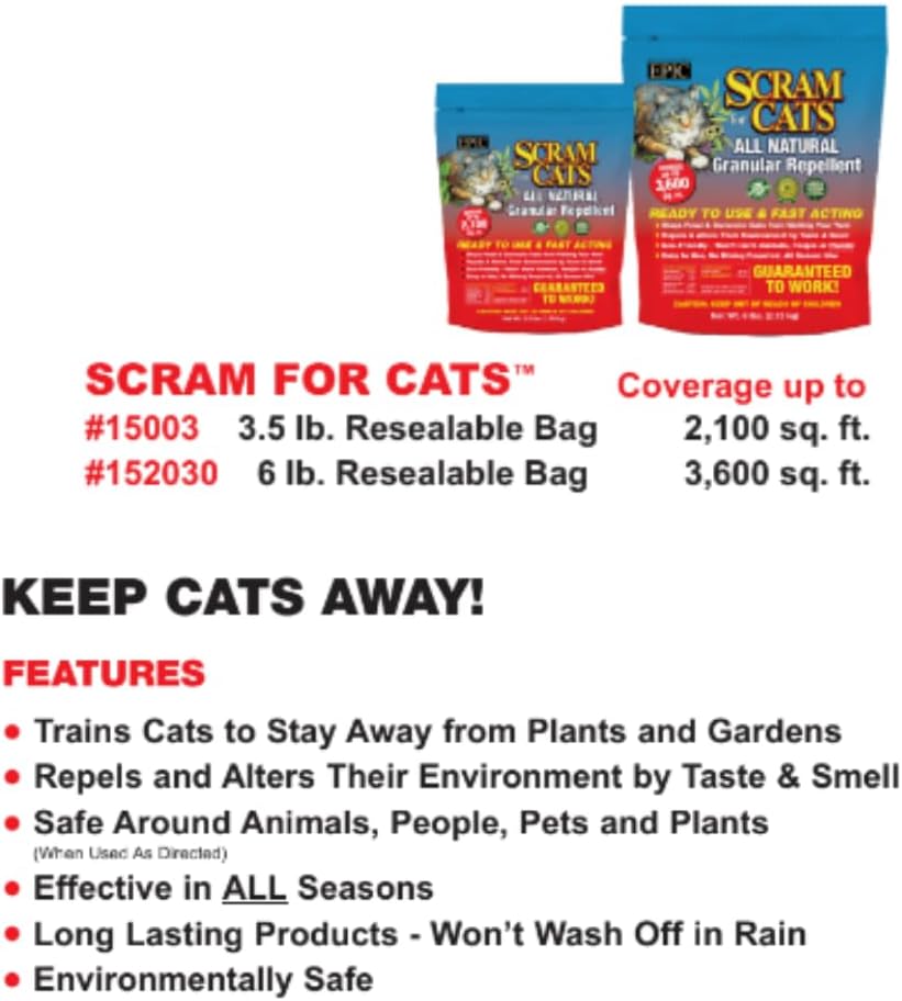 Epic Repellents Cat Scram application in garden