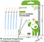 Instructions graphic for Zimumoda pet ear cleaning swabs