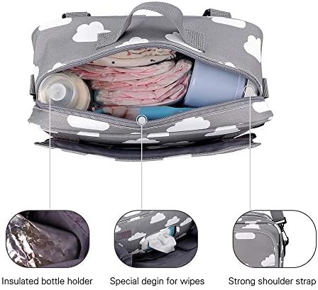 Momigo stroller organizer bag hanging on stroller handle