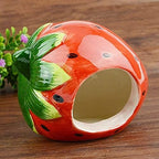 Cool Hamster House Hideout Suitable for Hamsters Less Than 4 inches 10 cm in Length Ceramics Strawberry Shape Bed Cute Small Animal Pet Squirrel Hedgehog Chinchilla Nest Hamster Cage Accessories - Image 6