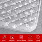 Washable puppy bed cover elastic band base view demonstrating flexible fit design.