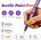 Assorted vibrant shades in 12 piece nail paint pen kit