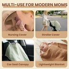 Three pack nursing cover set in neutral earth tones