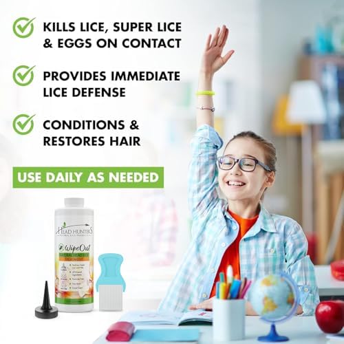 Head Hunters Natural Wipeout twelve fluid ounce bottle showing natural botanical ingredients list