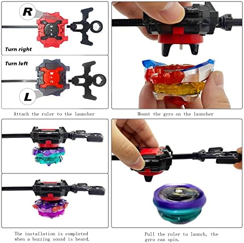 Elfnico battle gyro toy set in portable storage box