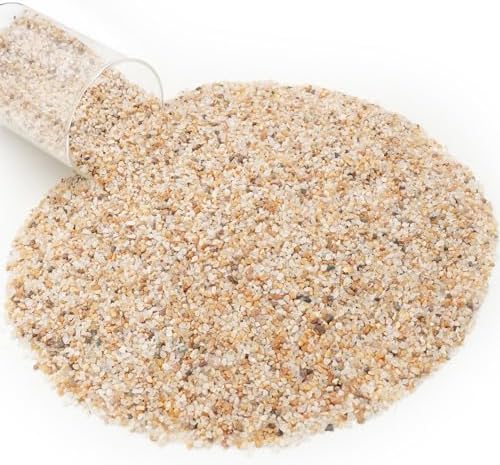 Close up texture of 1-3mm golden horticultural sand