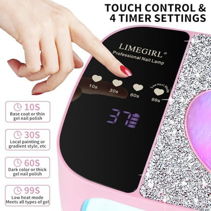 Rechargeable nail curing lamp for home salon use
