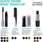 RED by Kiss Quick Cover Root Touch Up Stick, Water-Resistant Temporary Gray Hair Concealer with Brush for Roots and Beard, Long-Lasting Coverage, Easy Application (2 Pack, Black) - Image 7