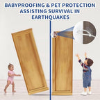 No residue removal process of child safety furniture strap on tile