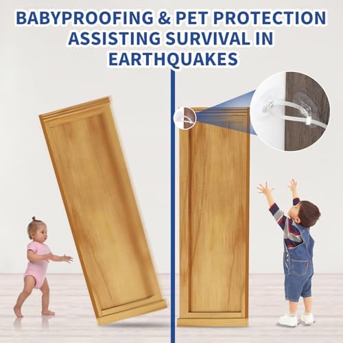 No residue removal process of child safety furniture strap on tile