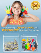 Kypeeka unopenable coin bank displaying hundreds of folded banknotes inside for visual progress motivation