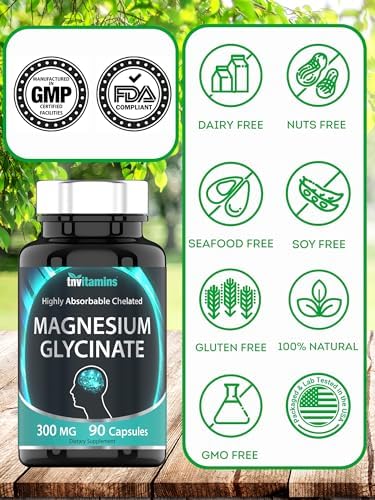 Close-up of the clean allergen-free manufacturing information on the imported USA dietary supplement packaging.