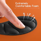 Close up of breathable foam material on shoe heel liners