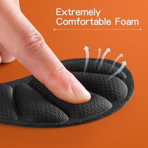 Close up of breathable foam material on shoe heel liners