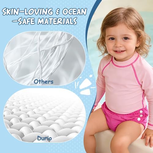 Durio washable baby swim nappy side profile showing snap closure