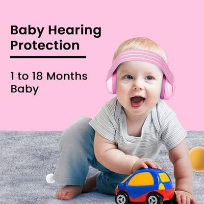 Side view of HomeKinder noise canceling earmuffs for babies