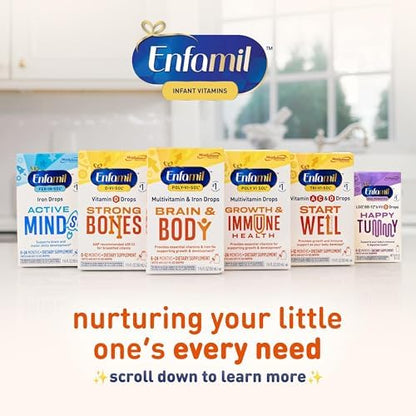 Side view of Enfamil Tri Vi Sol infant supplement bottle