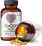 Futurebiotics CoQ10 bottle with capsules piled