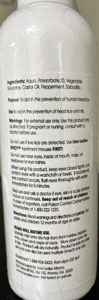 Instructions on the back of Lice Ladies Evict and Prevent bottles.